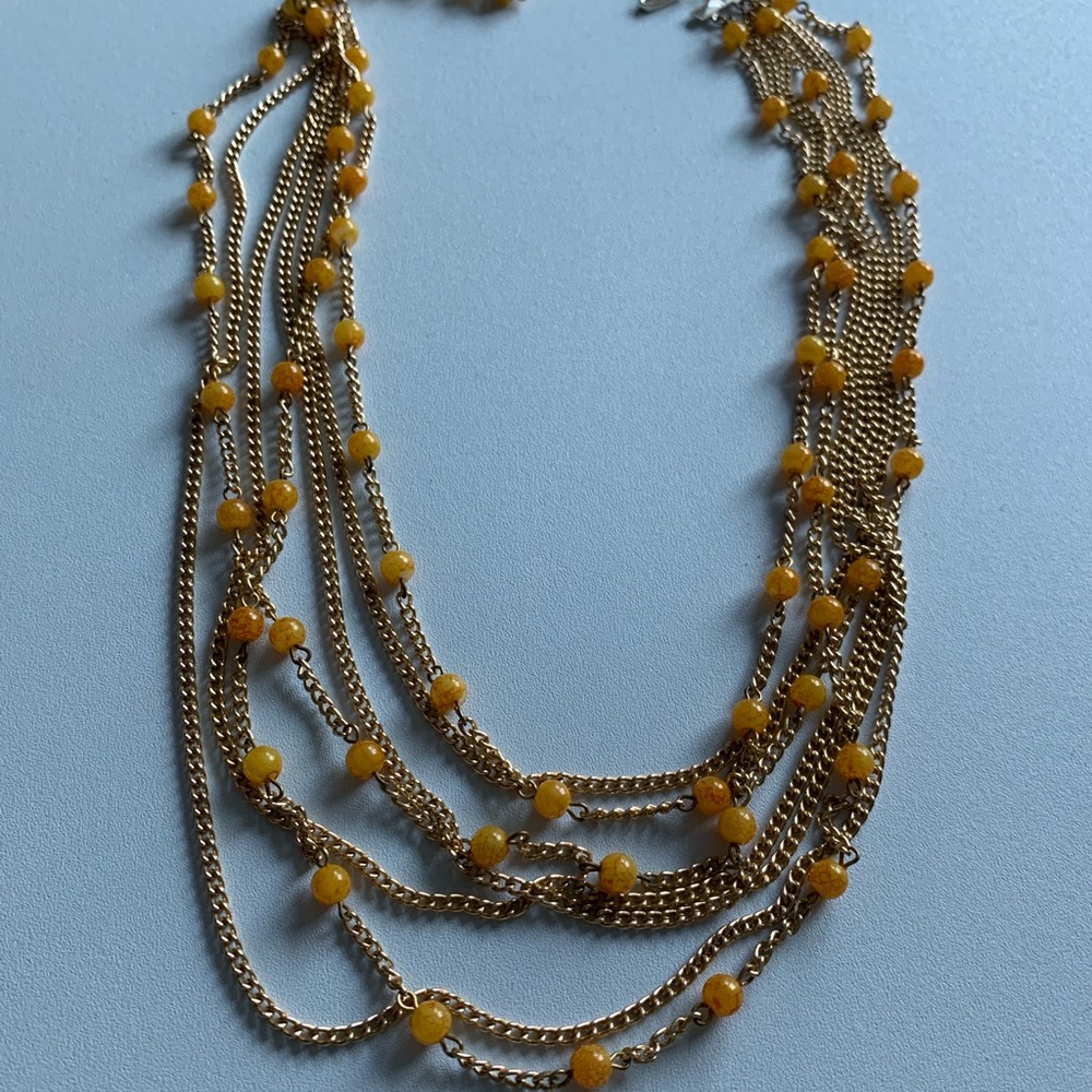 Vintage multi strand waterfall necklace.